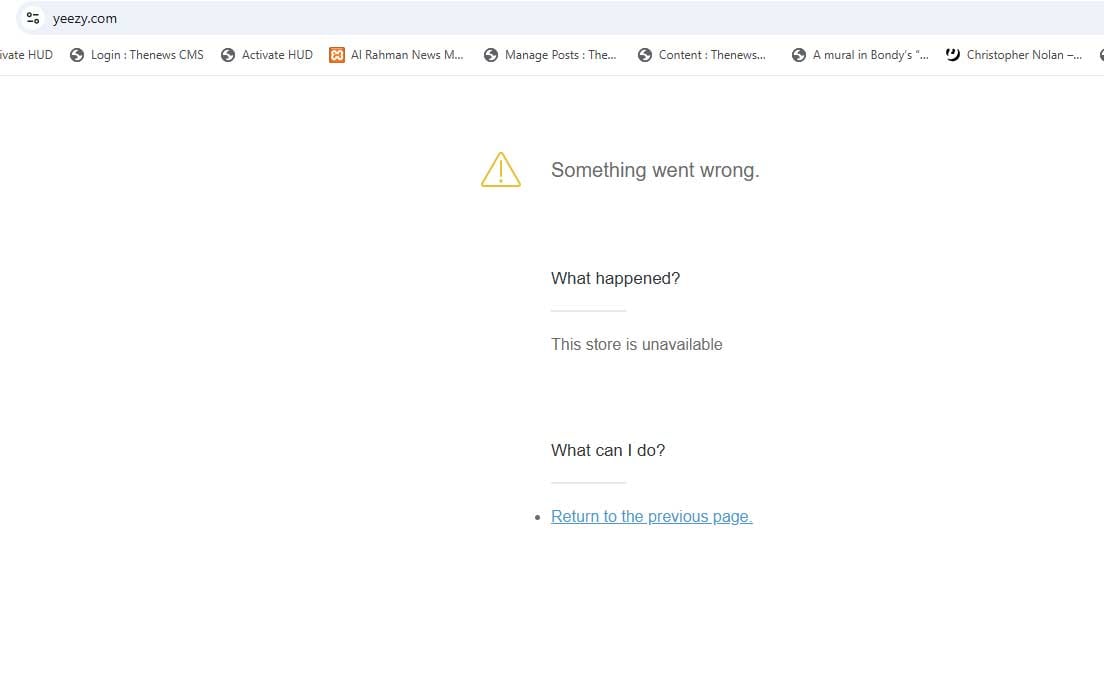 Kanye Wests Yeezy's website has been closed after sold controversial shirts
