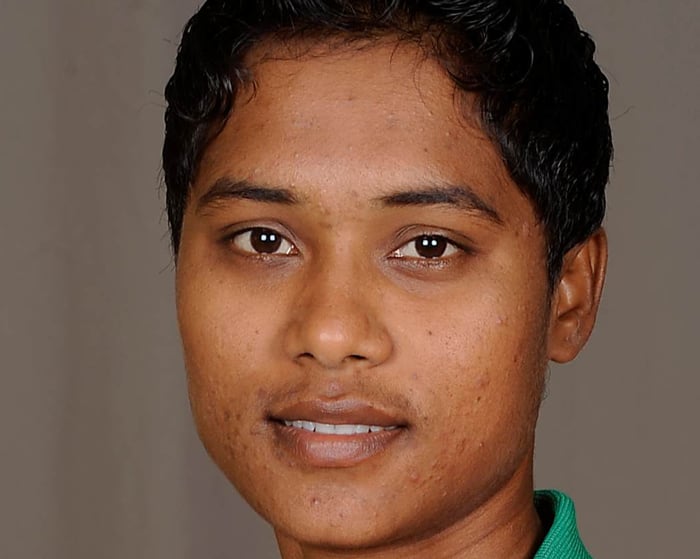 Bangladesh women player, Shohely Akhter. - ICC