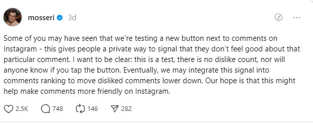 Instagram test new feature to make comments more sympathetic