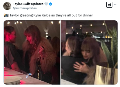 Taylor Swift goes out for girls night with Kylie Kelce before the Super Bowl