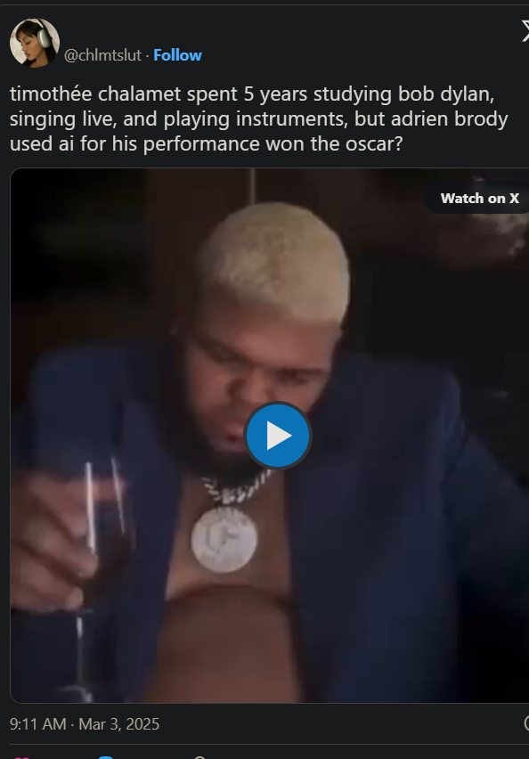 Angry Oscar viewers against Adrien Brodys Best Actor Win