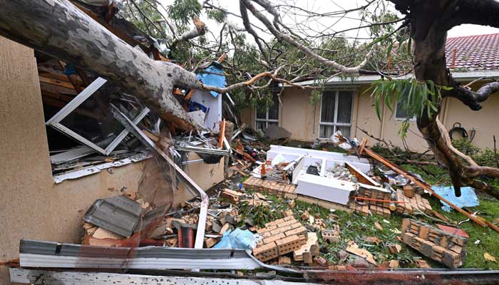 The debris is in a house damaged by a deposed eraser in front of the tropical cyclone Alfreds, in Mudgeeraba on the Gold Coast, Australia, March 7, 2025. - Reuters