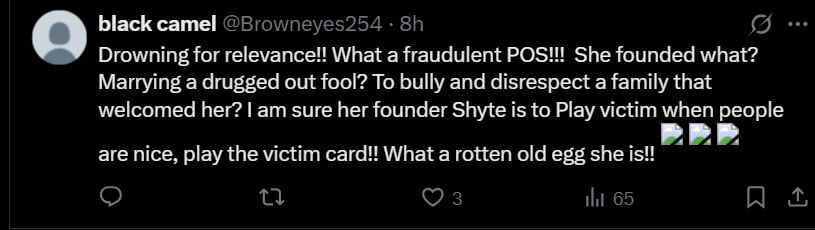 `` Rotten Meghan Markle called 'founder of' Shyte and wife of 'Drugged Out Fool