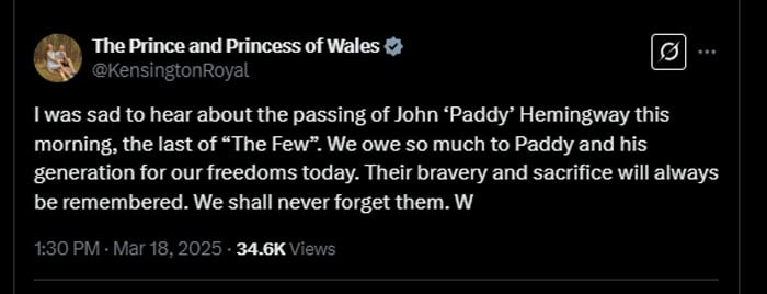 Prince William publishes an emotional statement as he reacts to sad news