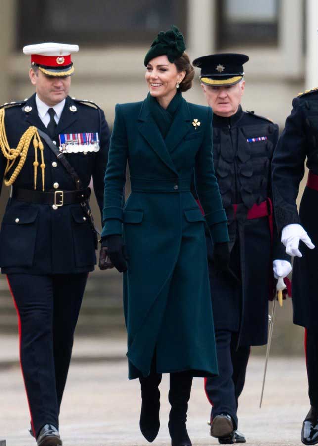 The decorated soldier supports Kate Middleton while Prince William stays at home