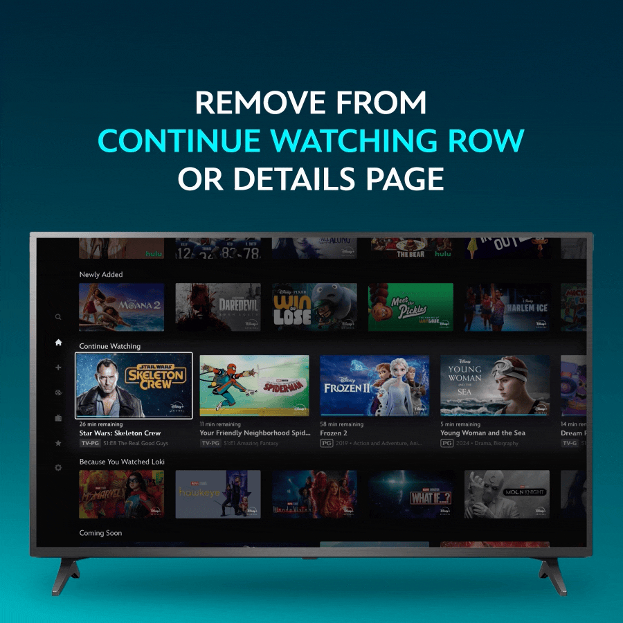 By deleting the contents of your Disney + continue to watch the line on a TV or detail page for everything you look at.
