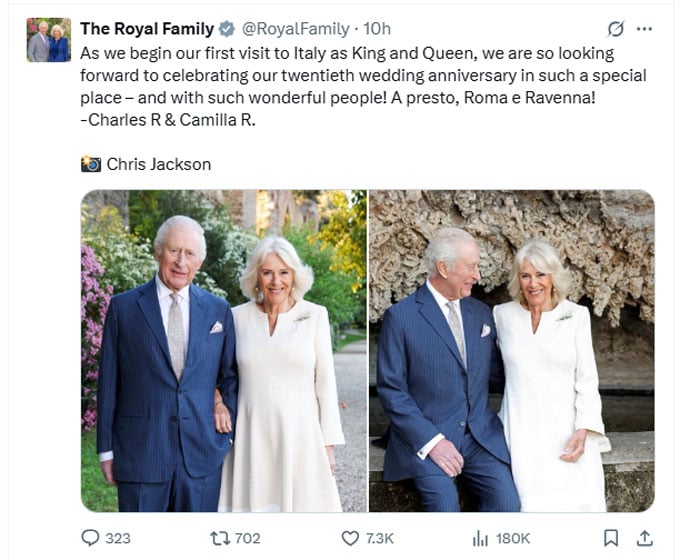 Buckingham Palace takes out King Charles, Queen Camillas New Portraits to mark the 20th Wedding Anniversary