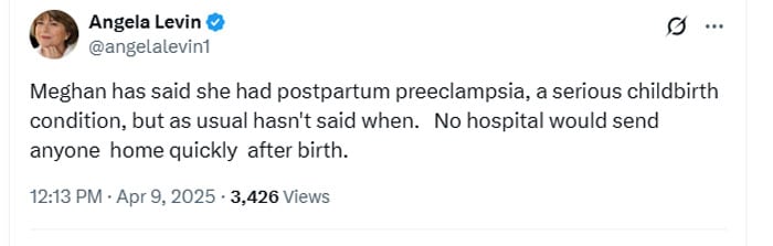 Meghan Markle stretches the reaction with the remarks of medical complications related to pregnancy