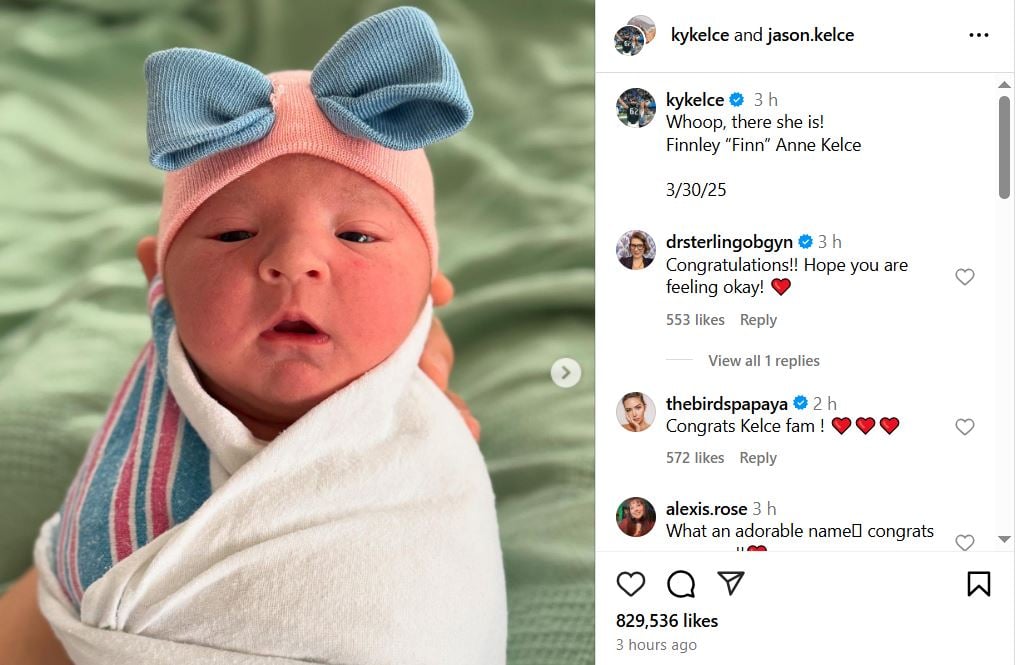 Jason, Kylie Kelce announces the birth of the fourth little girl