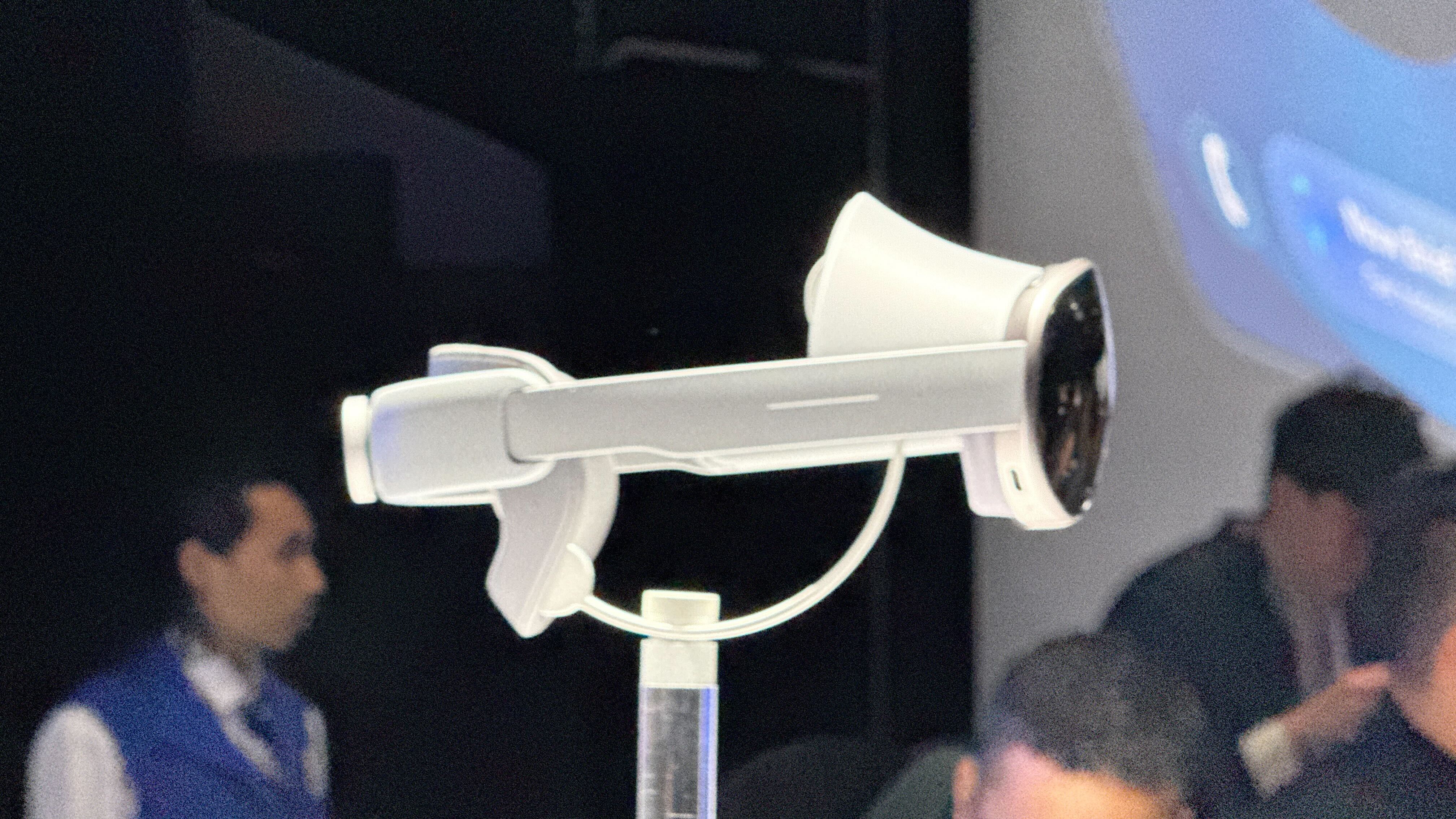 Project Moohan prototype at Samsung Galaxy Unpacked, XR glasses headset on display in exhibition area