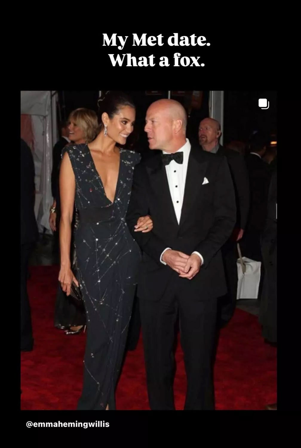 The wife of Bruce Willis Emma shares the return moment of 2009 puts Gala