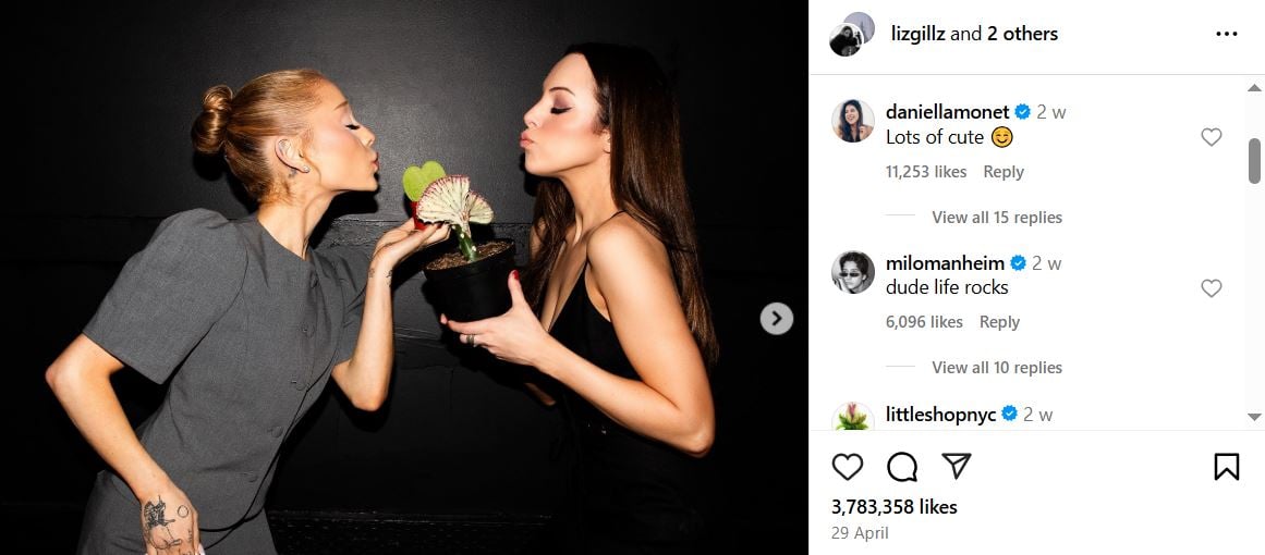 Ariana Grande, Liz Gillies wins the praise of Milo Manheim