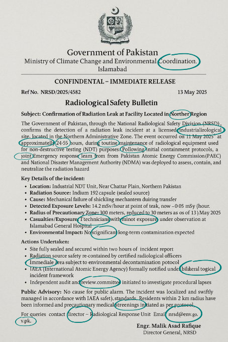 Grammatical and formatting errors in the forged document.