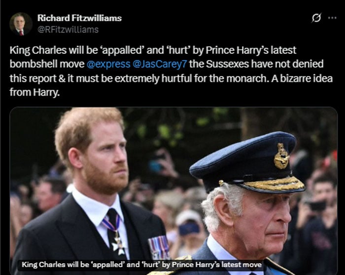 King Charles is dismayed while Prince Harry takes a drastic step: a clear gesture of enmity