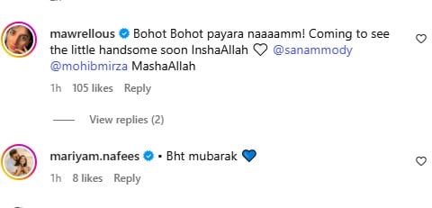 Sanam Saeed, Mohib Mirza announces the birth of a little boy