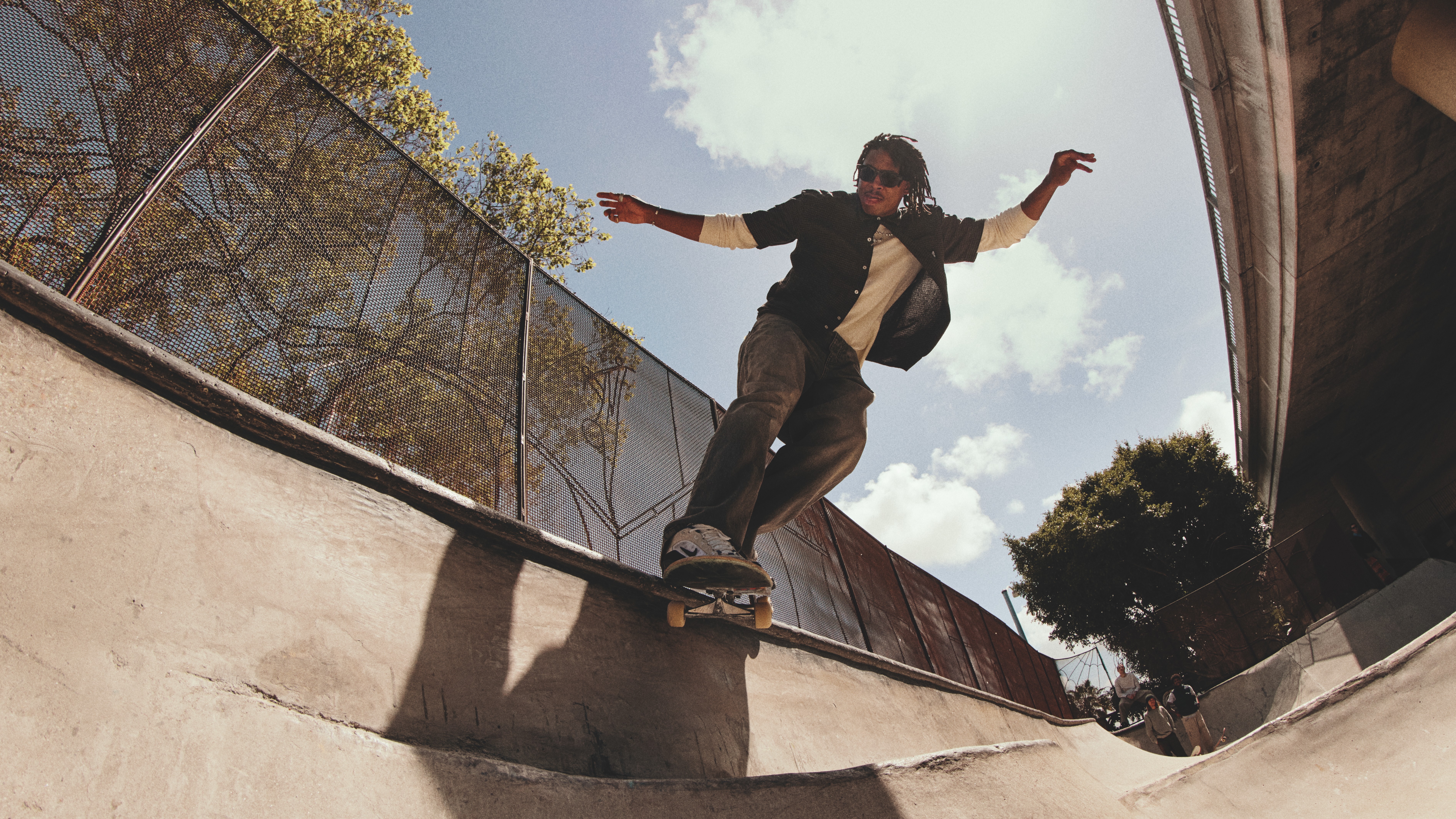 Oakley Meta HSTN smart glasses used by a skateboarder