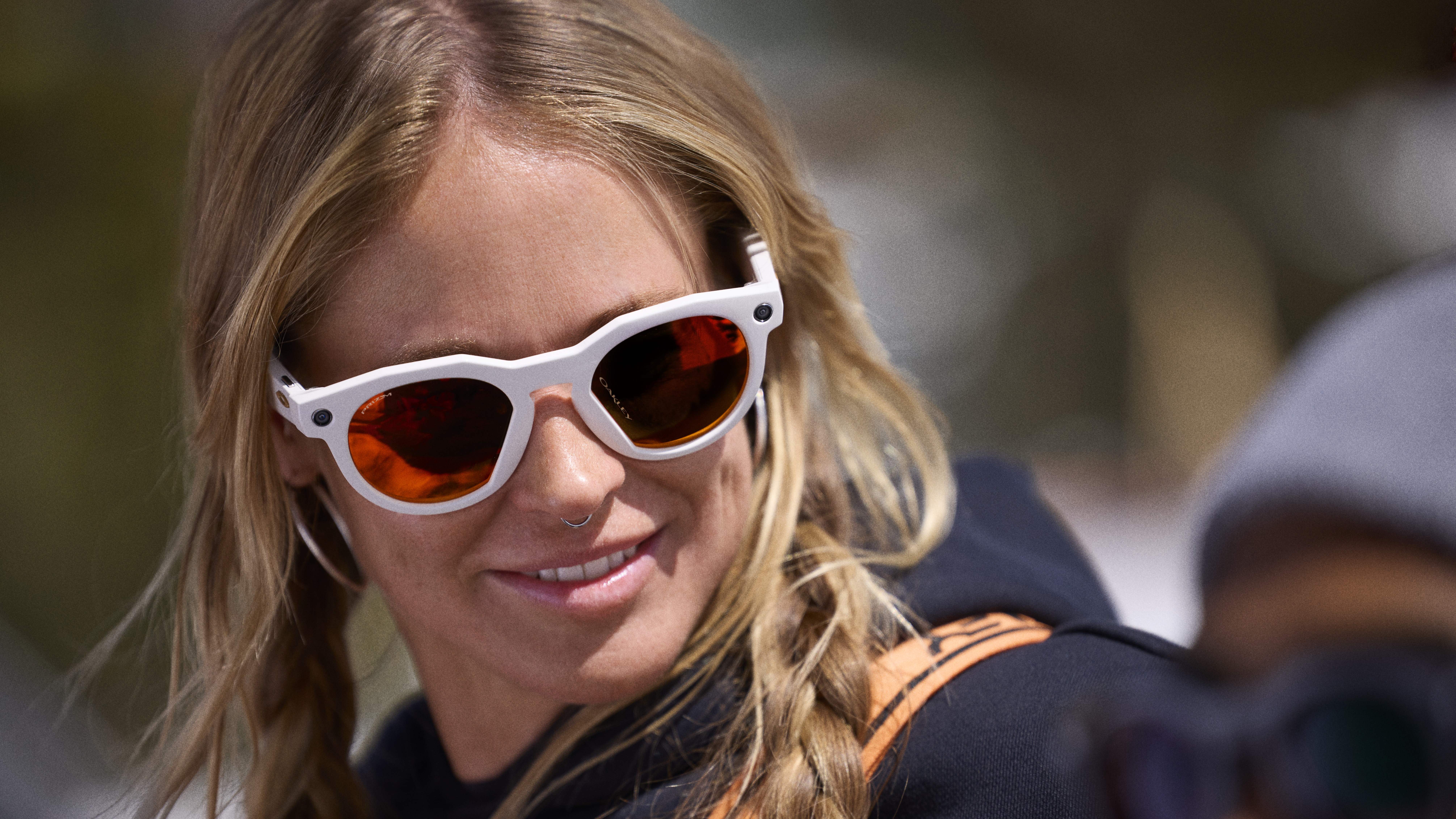 Oakley Meta HSTN smart glasses used by a skateboarder