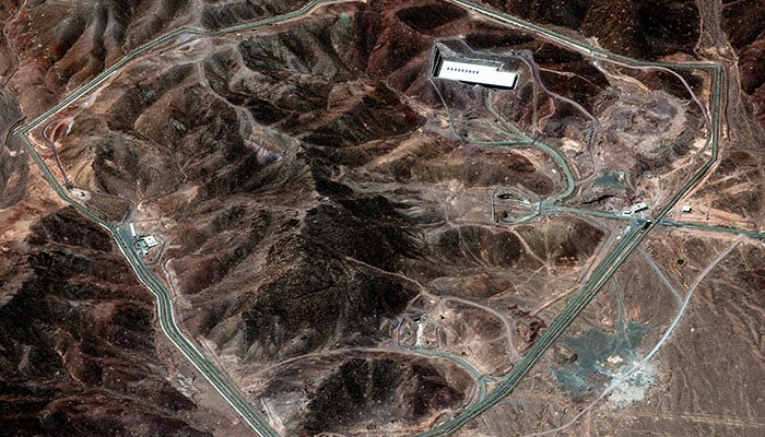 A satellite image shows the nuclear installation of Fordo in Iran in this image of document dated June 14, 2025. - Reuters