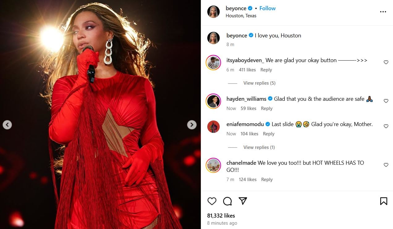 Beyonce breaks the silence on the horrible 