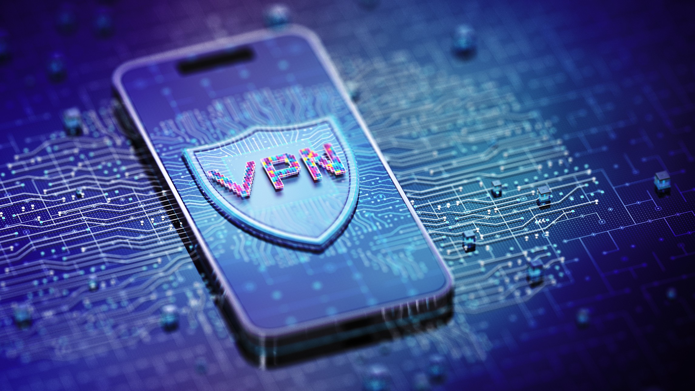 VPN Shield Security. Phone concept - Photo Stock