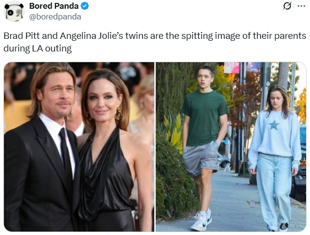 Angelina Jolie, Brad Pitts Twin Kids spotted during rare outings