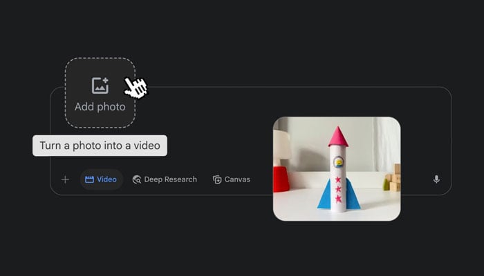 This screenshot shows the new photo -video functionality in Googles Veo 3. - Google