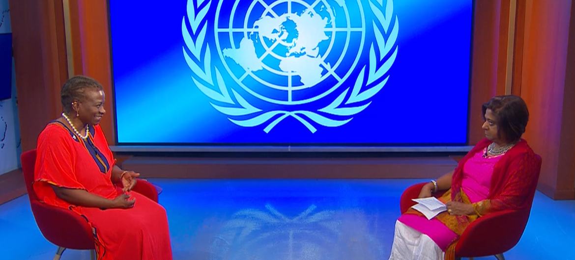 Dr. Natalia Kanem, head of the United Nations Population Fund (left), maintains the assistant director of news and the media Mita Hosali. Dr. Natalia Kanem, head of the United Nations Population Fund (left), maintains the assistant director of news and the media Mita Hosali.