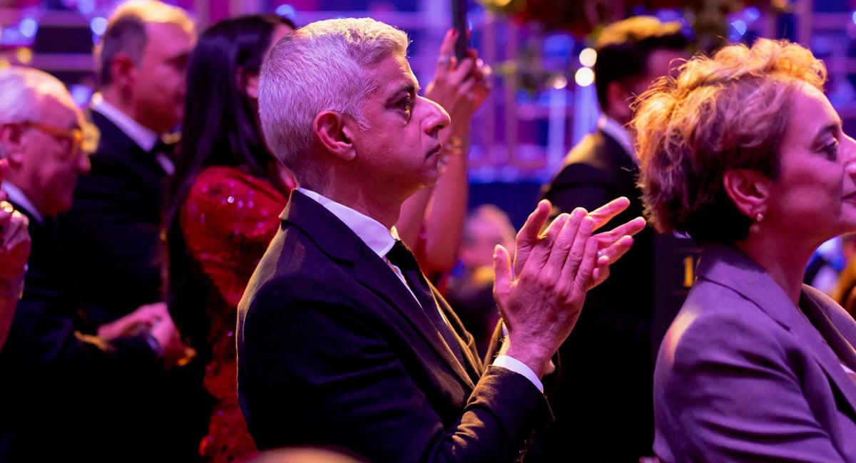 The mayor of London Sadiq Khan applauded during the celebration of the 50th anniversary of the Bestway group at the Royal Albert Hall, London, in Great Britain. - Postpone