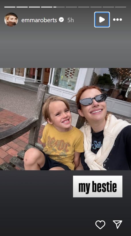 Emma Roberts shares an adorable photo with her best