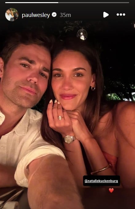Paul Wesley announces commitments to girlfriend Natalie Kuckenburg