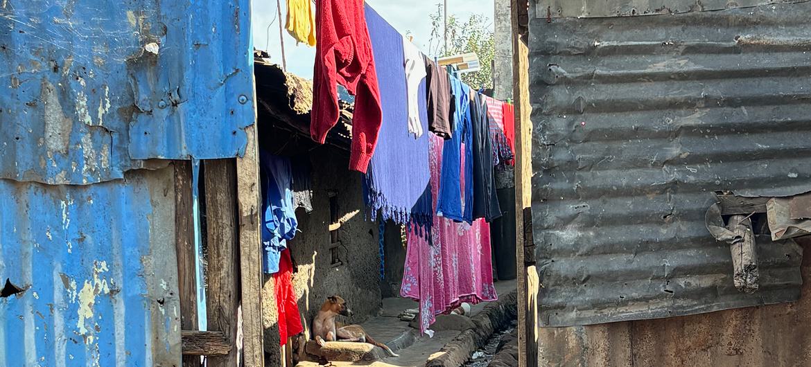 The cans Mathare in Nairobi houses 500,000 people within 5 square kilometers.