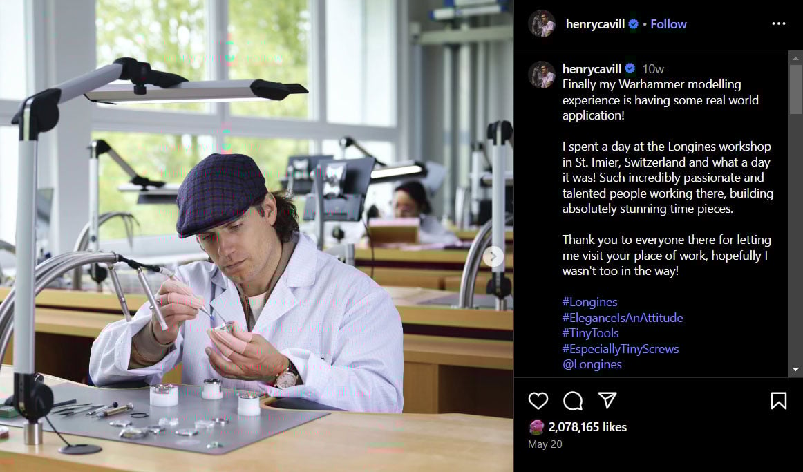 Henry Cavill becomes frank on glory on social networks