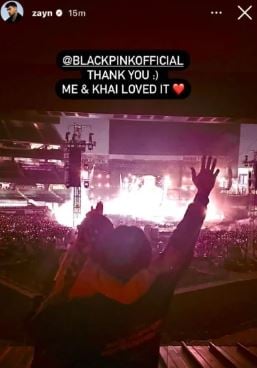 Zayn Malik, his daughter Khai attends Blackpinks Concert in New York Ensemble