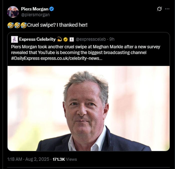 Piers Morgan finally thanks Meghan Markle for this shocking decision