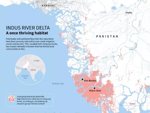 Delta of the Rivière Indus. - AFP