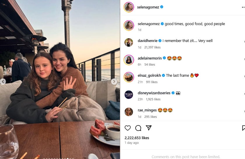 Selena Gomez is linked to the mini-sister Gracie