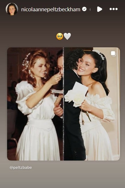 Nicola Peltz reworked her mother's wedding dress for the renewal of the wish