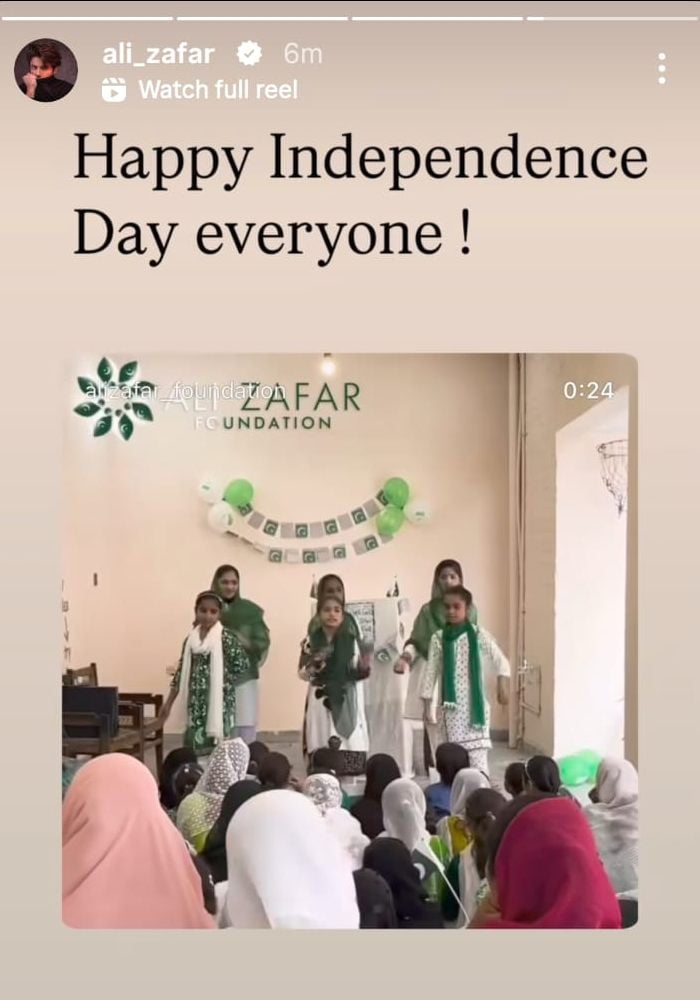 The singer Pop Ali Zafars publishes the day of independence. - Instagram / @ ali_zafar