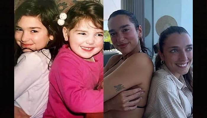 Dua Lipa has two brothers and sisters: a sister Rina and a brother Gjin