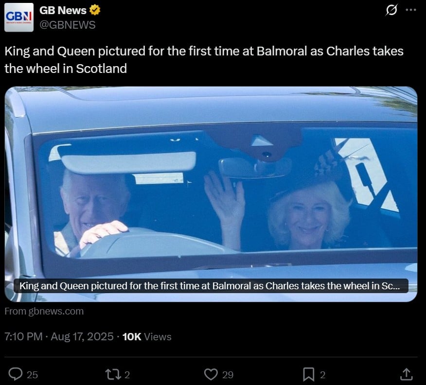 King Charles and Queen Camilla spotted during the summer holidays