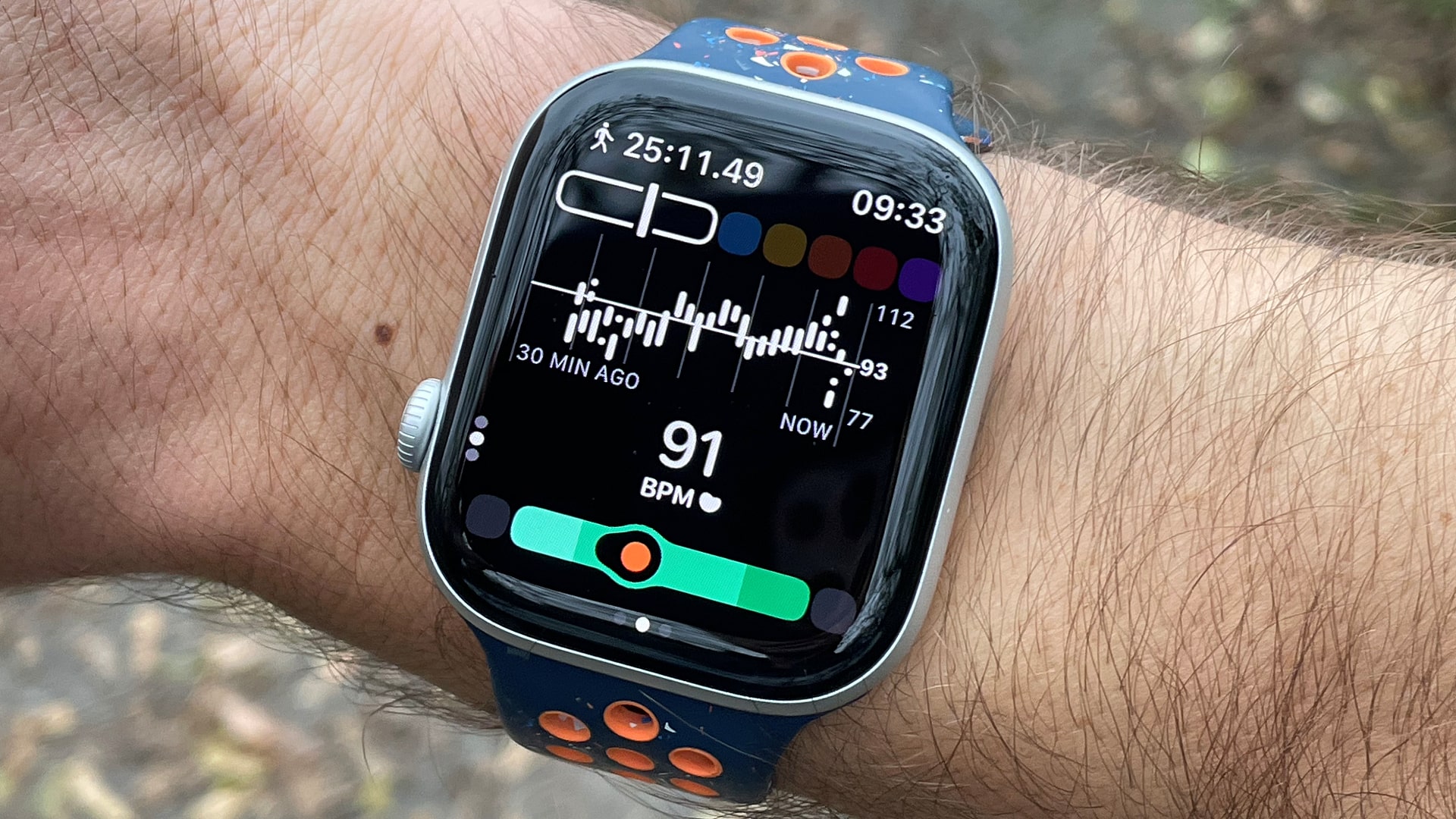 The Gentler Streak application operating on an Apple Watch Series 10.