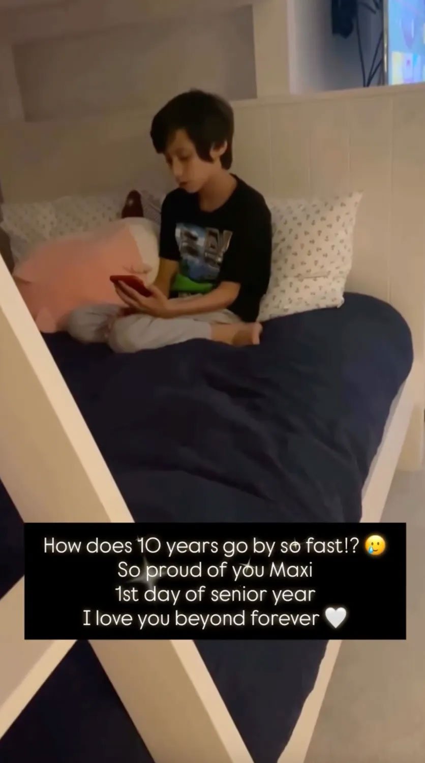 Jennifer Lopez shares a snap while the twins start a senior year