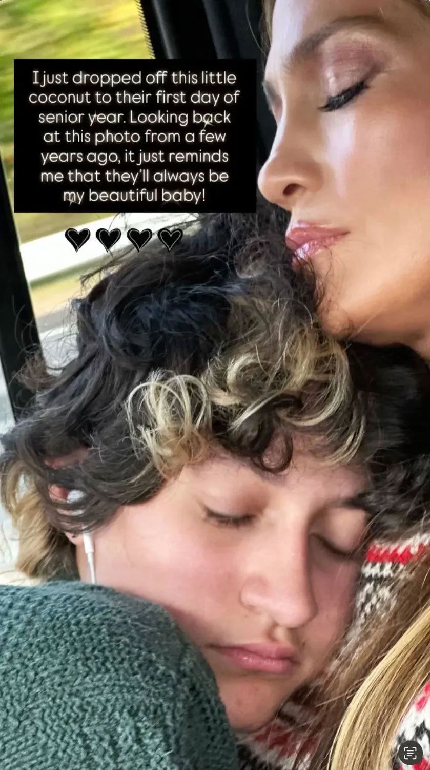 Jennifer Lopez shares a snap while the twins start a senior year
