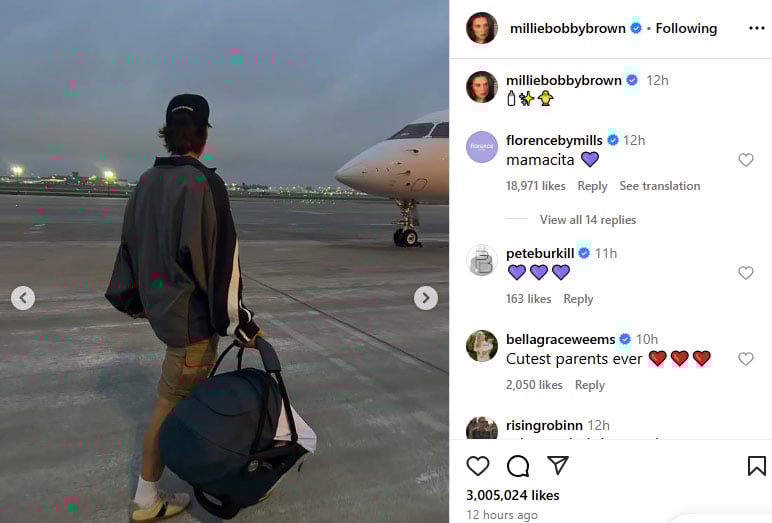 Millie Bobby Brown first shares her overview of her adopted baby