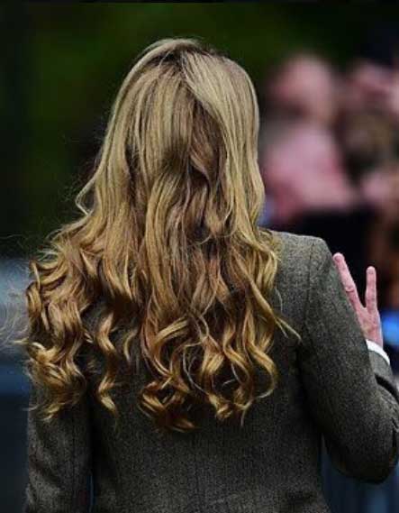 Kate Middleton in the photo during her visit to London
