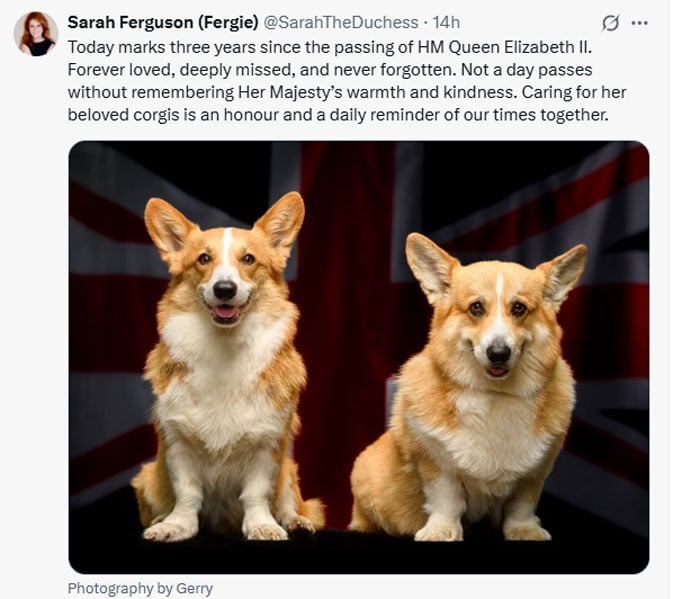 Sarah Ferguson remembers Queen Elizabeth for the third anniversary of death