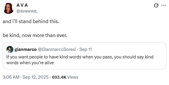 Ava Raine shot remarks on Charlie Kirk?