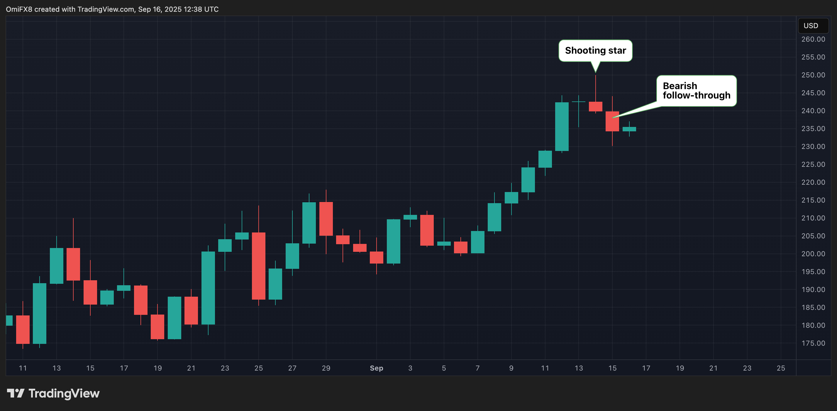 Sol's Daily Chart in Candlesticks format. (TradingView / Coindesk)