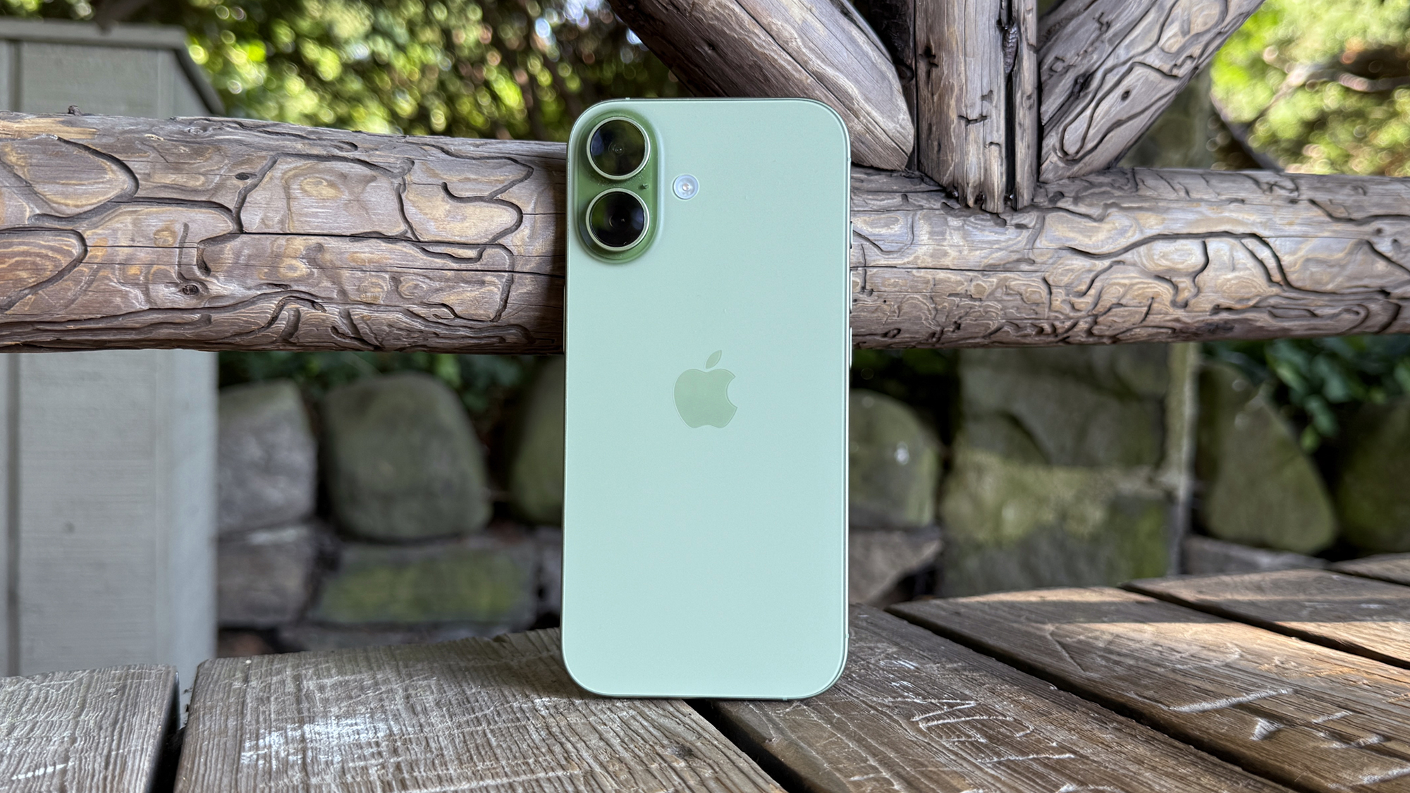 An Apple iPhone 17 from the rear