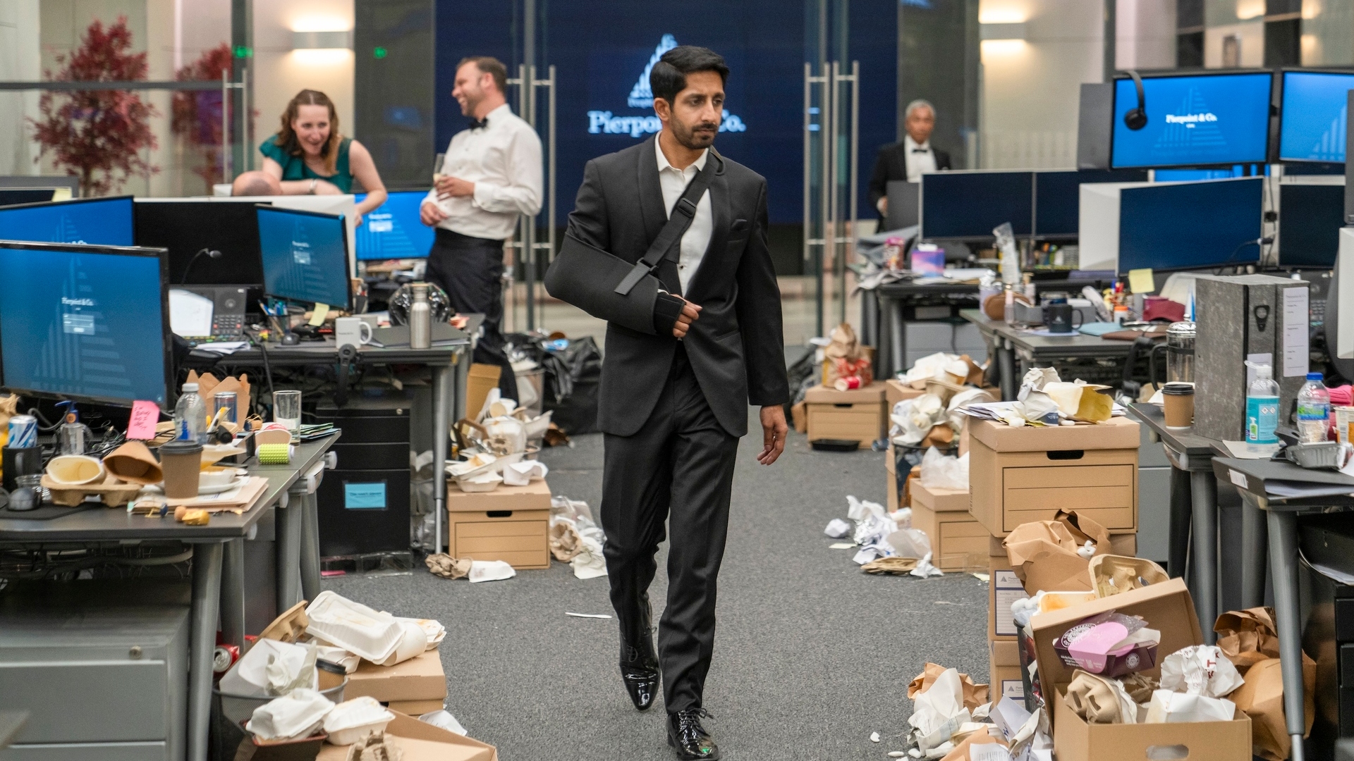 Rishi crosses the offices of season 3 of industry